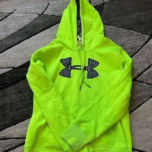 Neon green under Armour hoodie